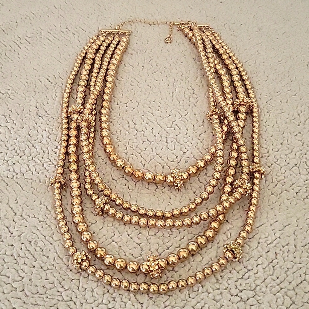 Gold Four Strand Necklace